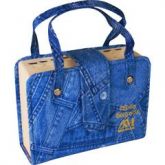 Bíblia c/Alça e Fecho de Ímã Pequeno Jeans (7898140420962)